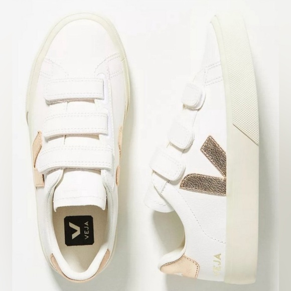 VEJA Recife Logo Chromefree Leather Extra White Platine Sneakers Size 9 - Picture 13 of 16